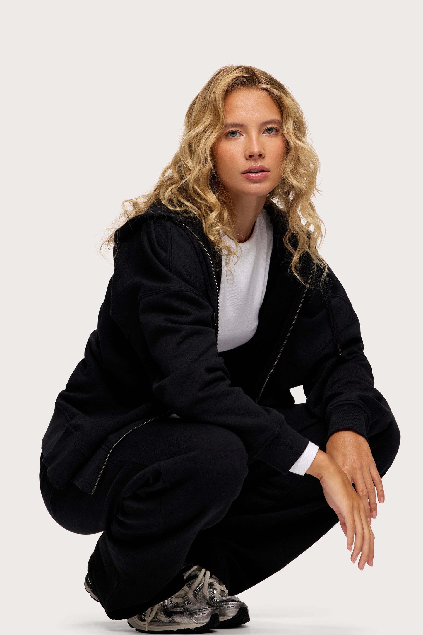 Core Fleece Wide Leg Sweatpant | Black