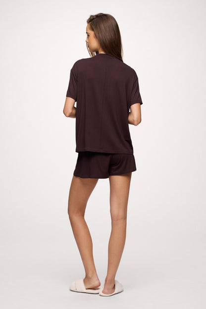 Boyfriend Pajama Tee | Espresso