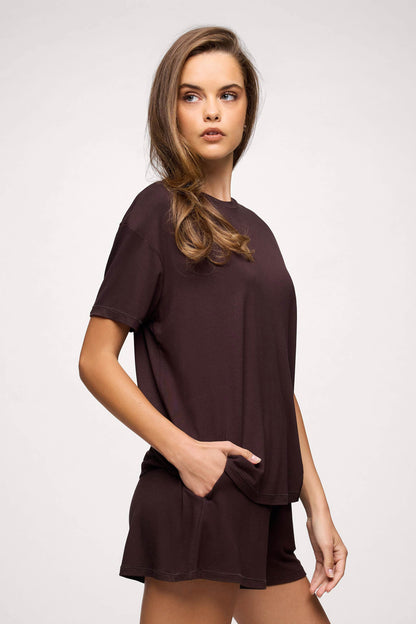 Boyfriend Pajama Tee | Espresso