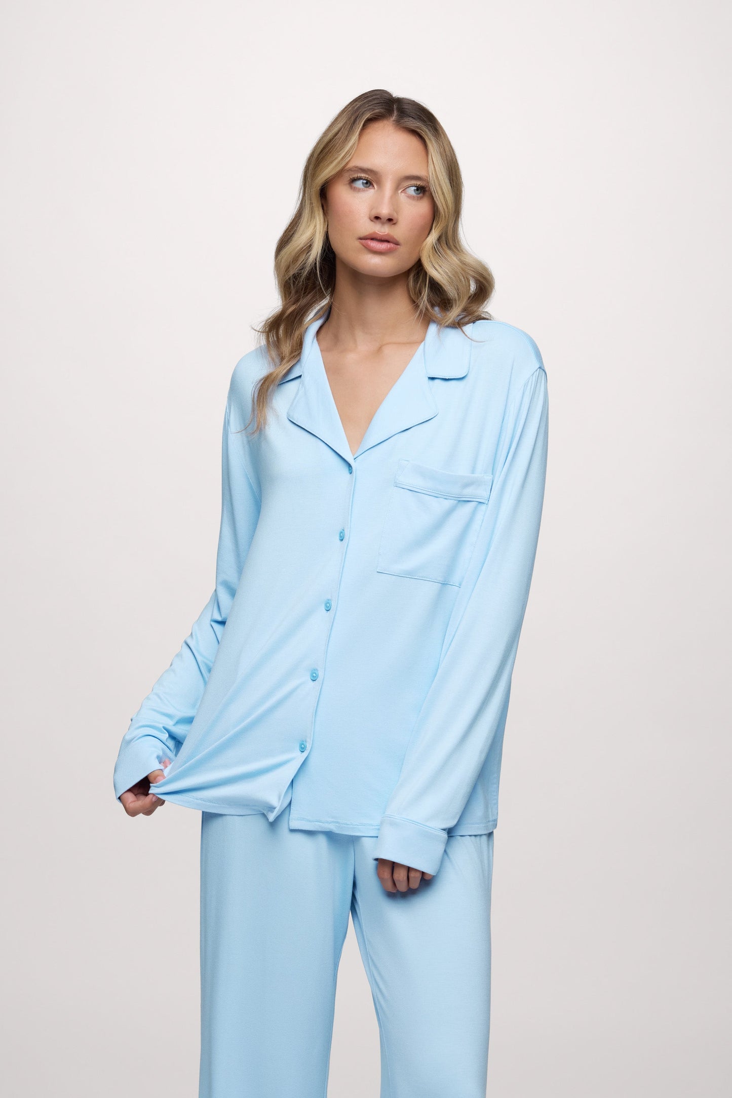 Long Sleeve Button-Up Pajama Shirt