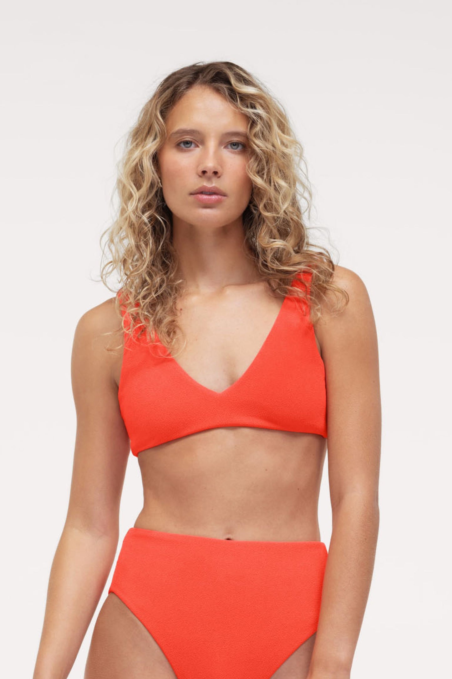 Plunge Bikini Top | Crispy Papaya