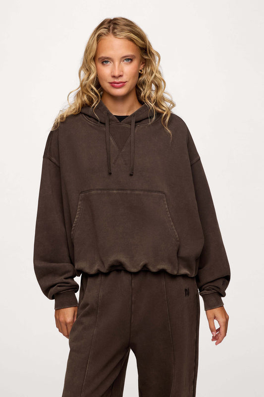 Vintage Washed Hoodie | Espresso