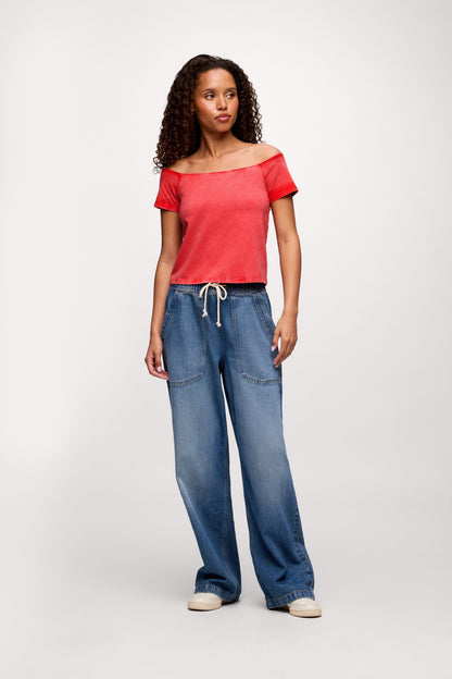 Ease Tee | Washed Cayenne