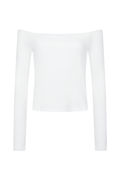 Ease Long Sleeve Top | White