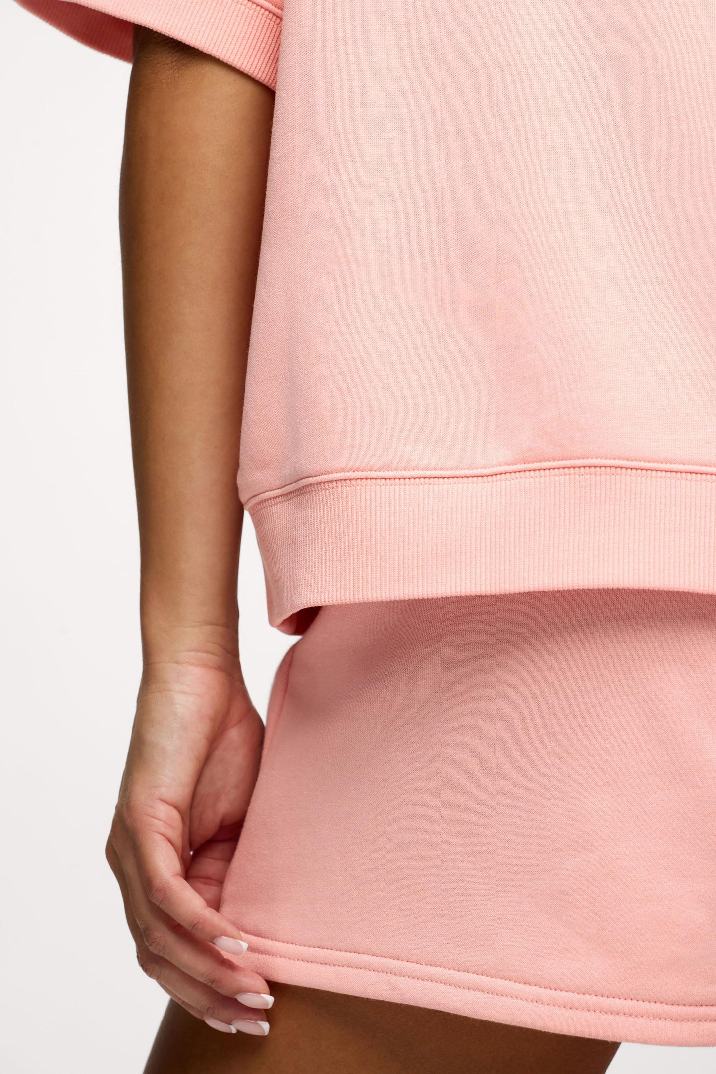 French Terry Short Sleeve Sweatshirt | Peachette