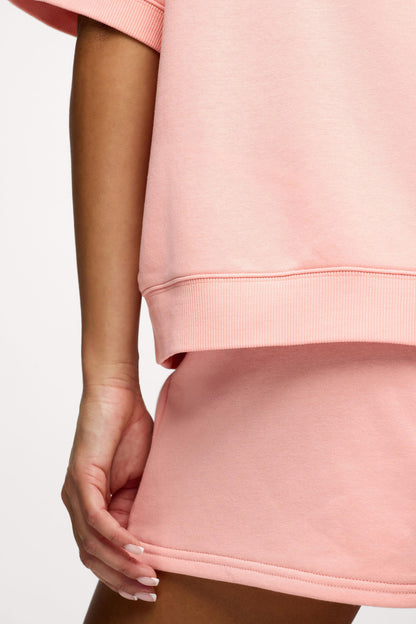 French Terry Short Sleeve Sweatshirt | Peachette