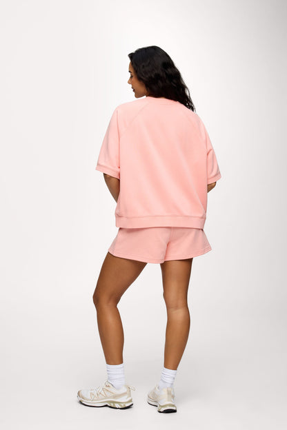 French Terry Short Sleeve Sweatshirt | Peachette