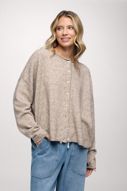 Cozy Knit Boxy Cardigan