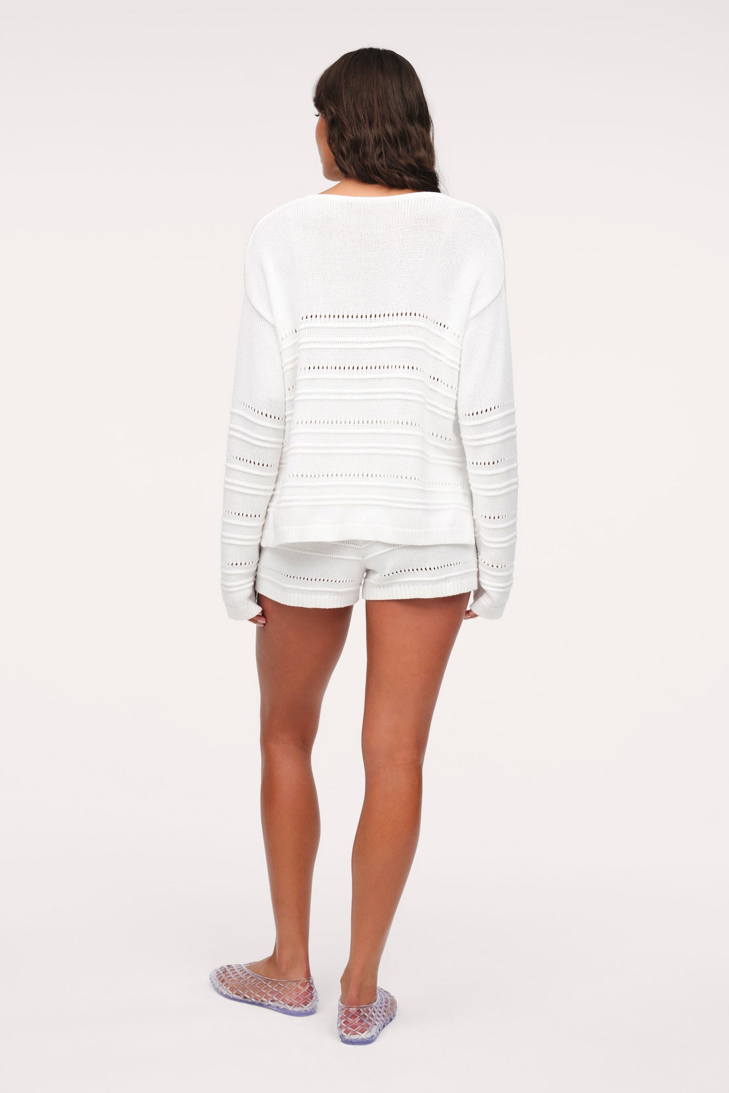Newport Sweater Short | White