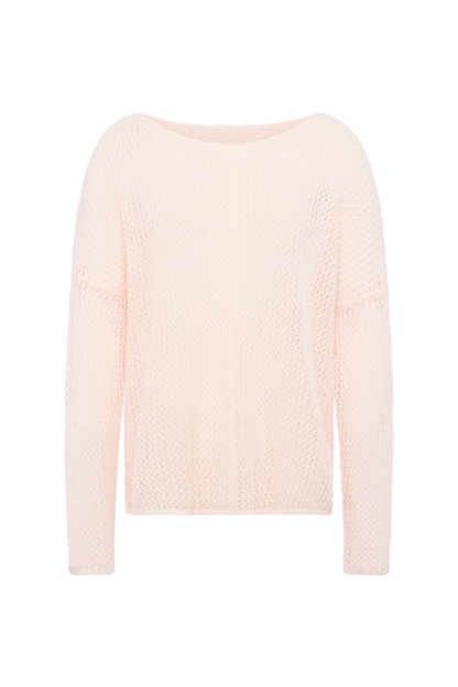 Open Knit Sweater | Blush