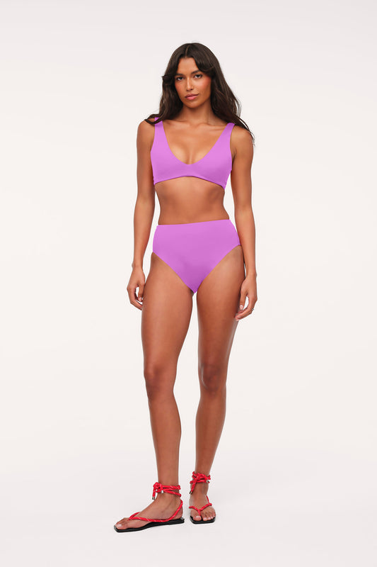 High Waist Bikini Bottom | Smooth Wisteria