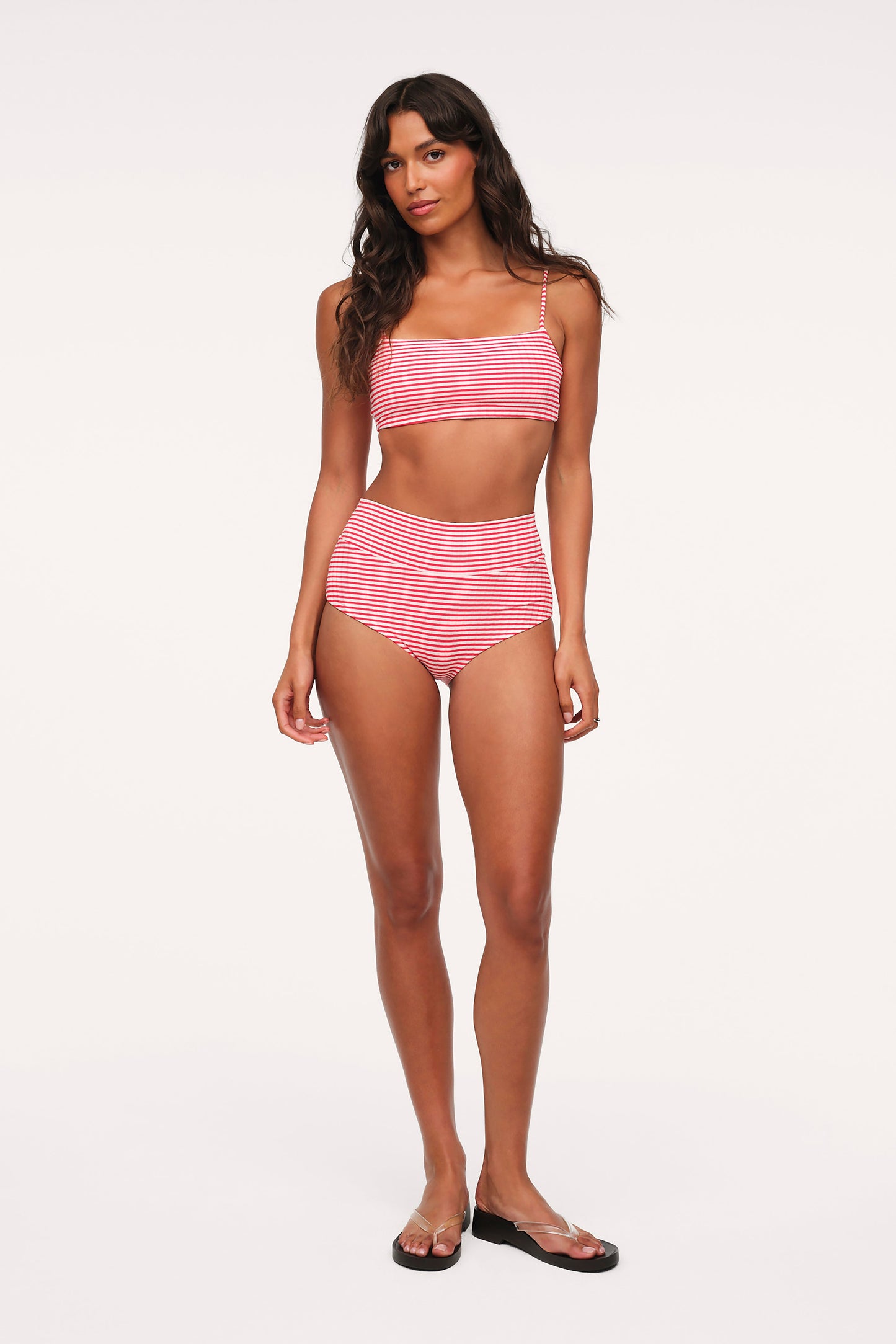 Bandeau Bikini Top | Cayenne Stripe