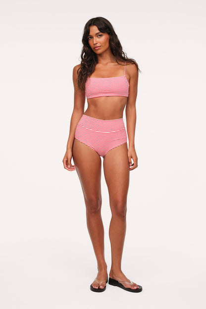 Bandeau Bikini Top | Cayenne Stripe
