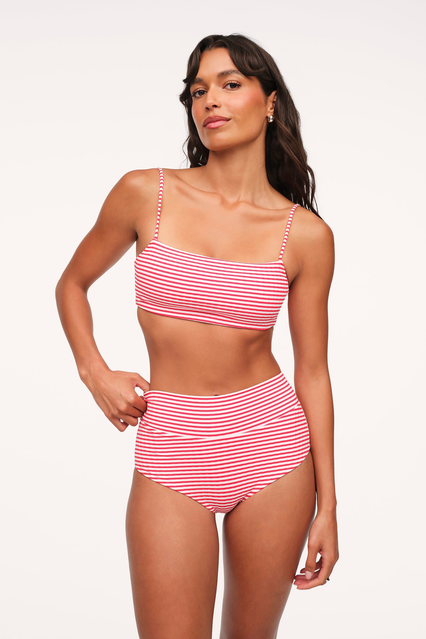 Bandeau Bikini Top | Cayenne Stripe