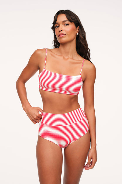 Bandeau Bikini Top | Cayenne Stripe
