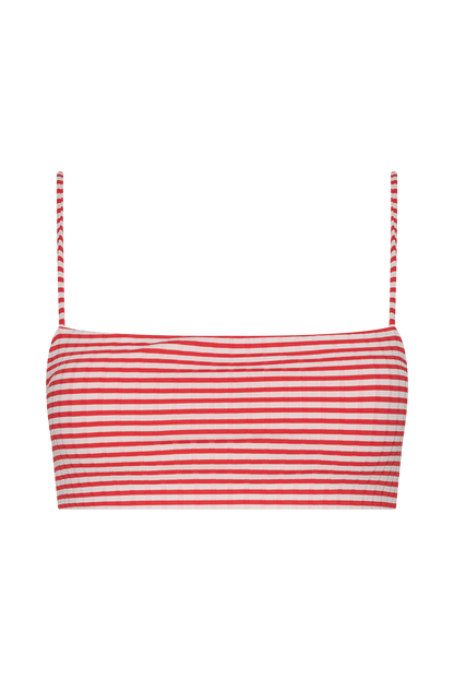 Bandeau Bikini Top | Cayenne Stripe