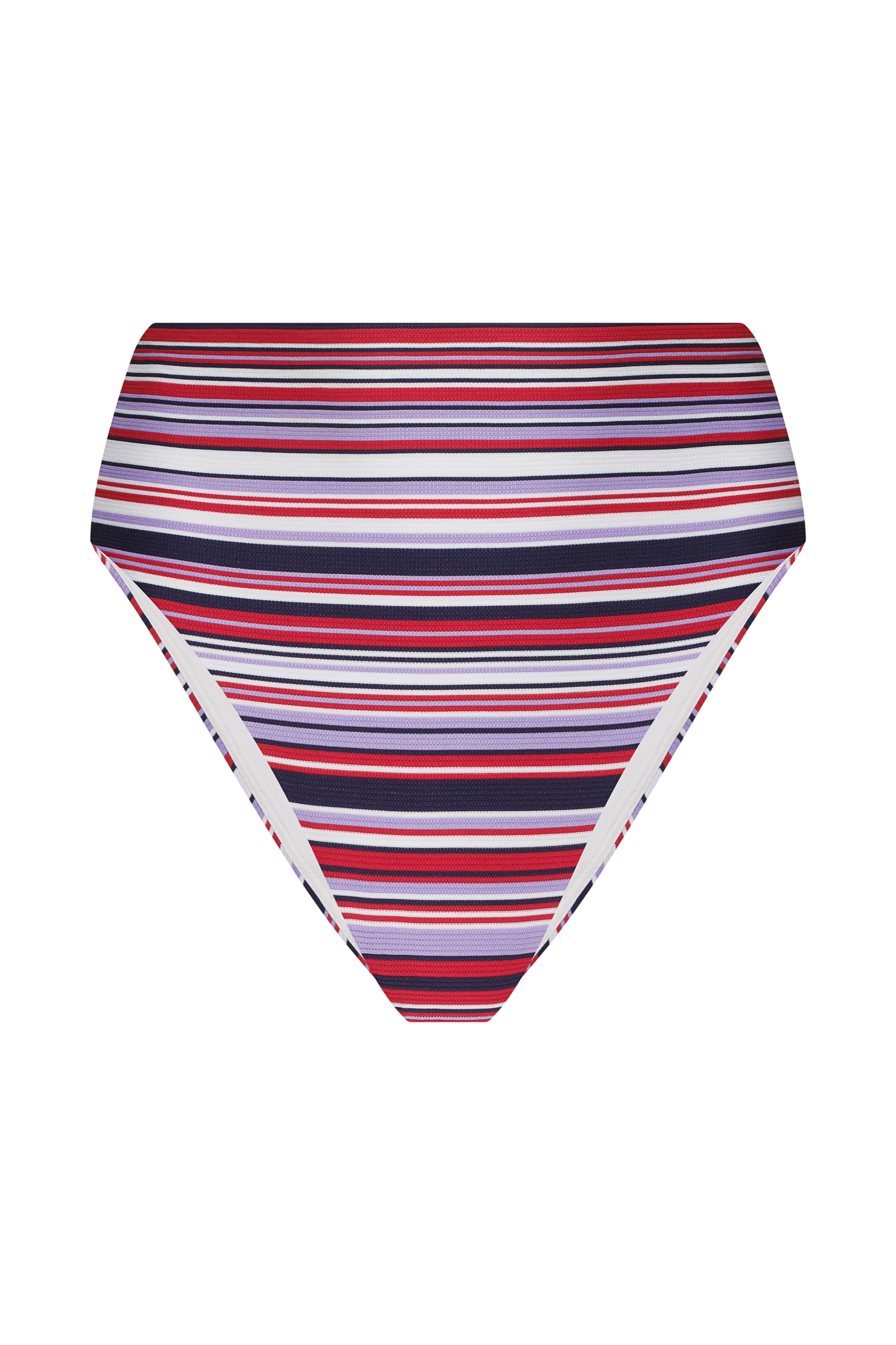 High Waist Bikini Bottom | Wisteria Stripe
