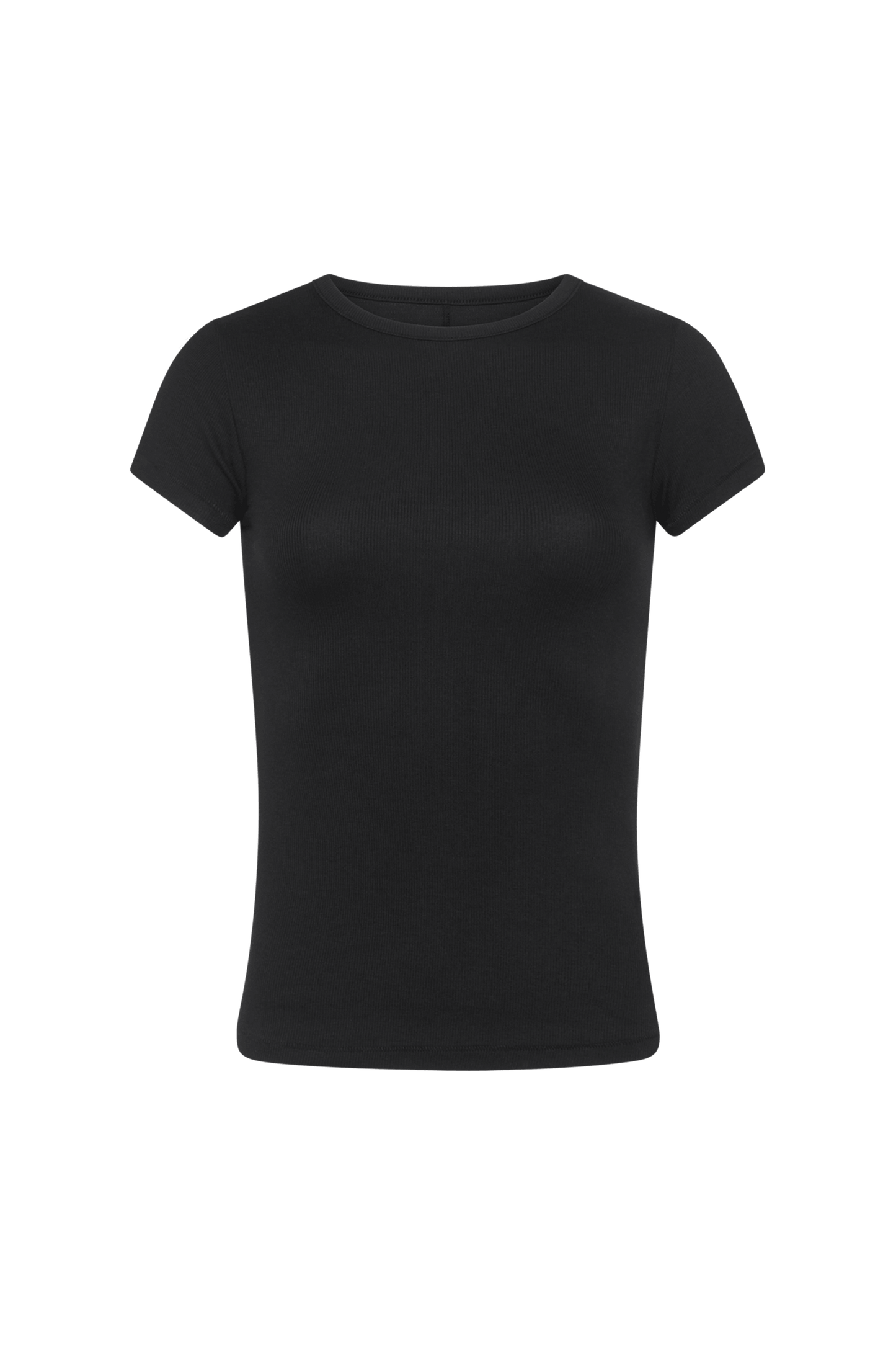 Slinky Rib Tee | Black