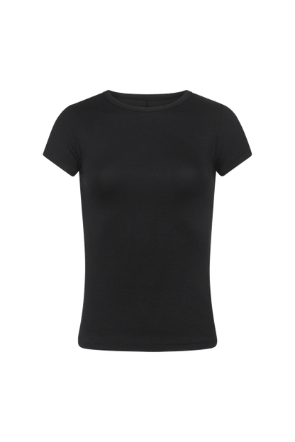 Slinky Rib Tee | Black