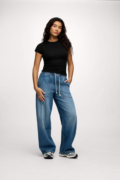 Slinky Rib Tee | Black