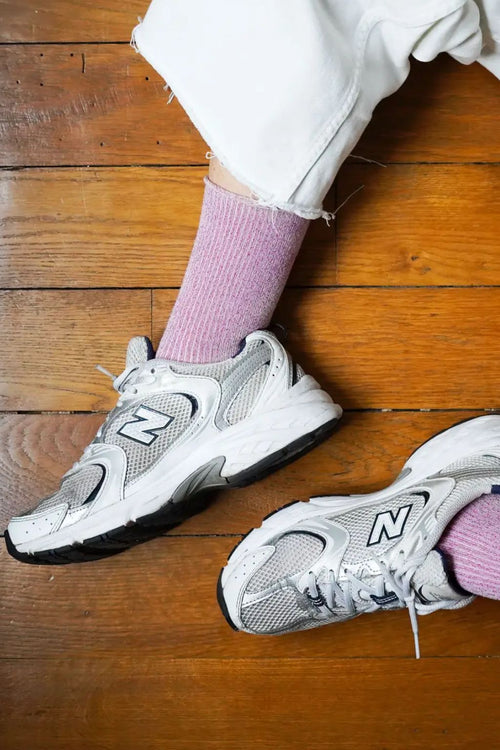 Klue Glitter Socks - Soft Pink