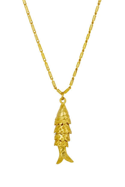Goldie Fish Pendant Necklace