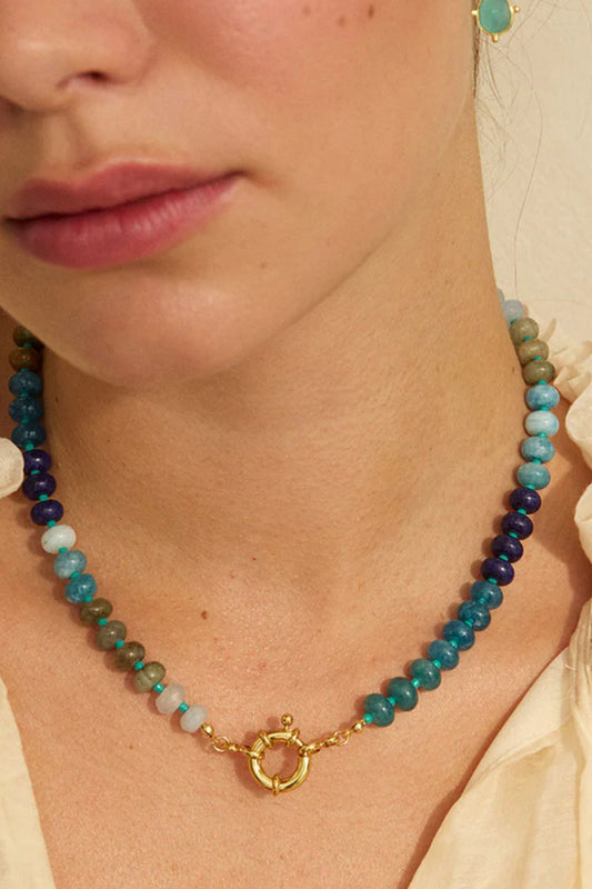 Marnie Bead Necklace - Blue