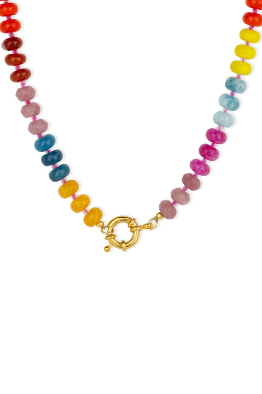 Marnie Bead Necklace - Pink