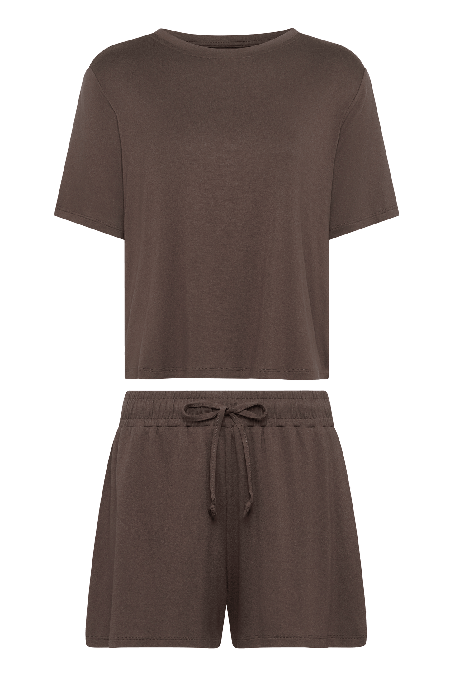 Pajama Short Set | Coffee