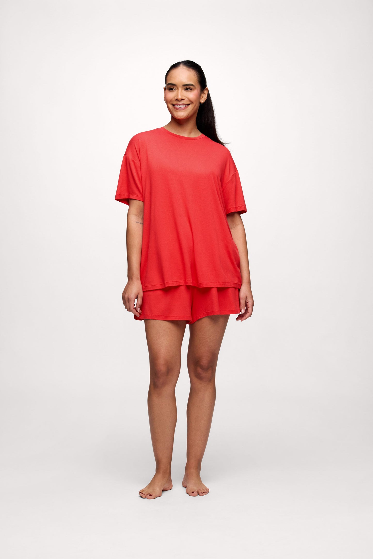 Boyfriend Pajama Tee | Hibiscus