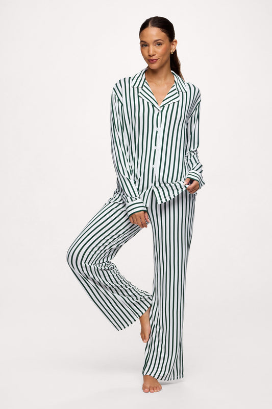 Button Front Pajama Set | Hunter