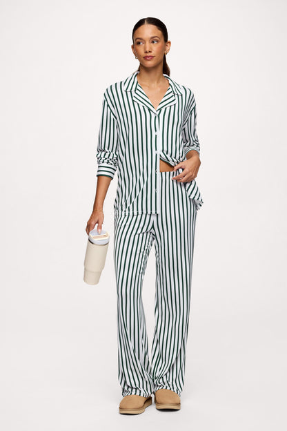 Button Front Pajama Set | Hunter