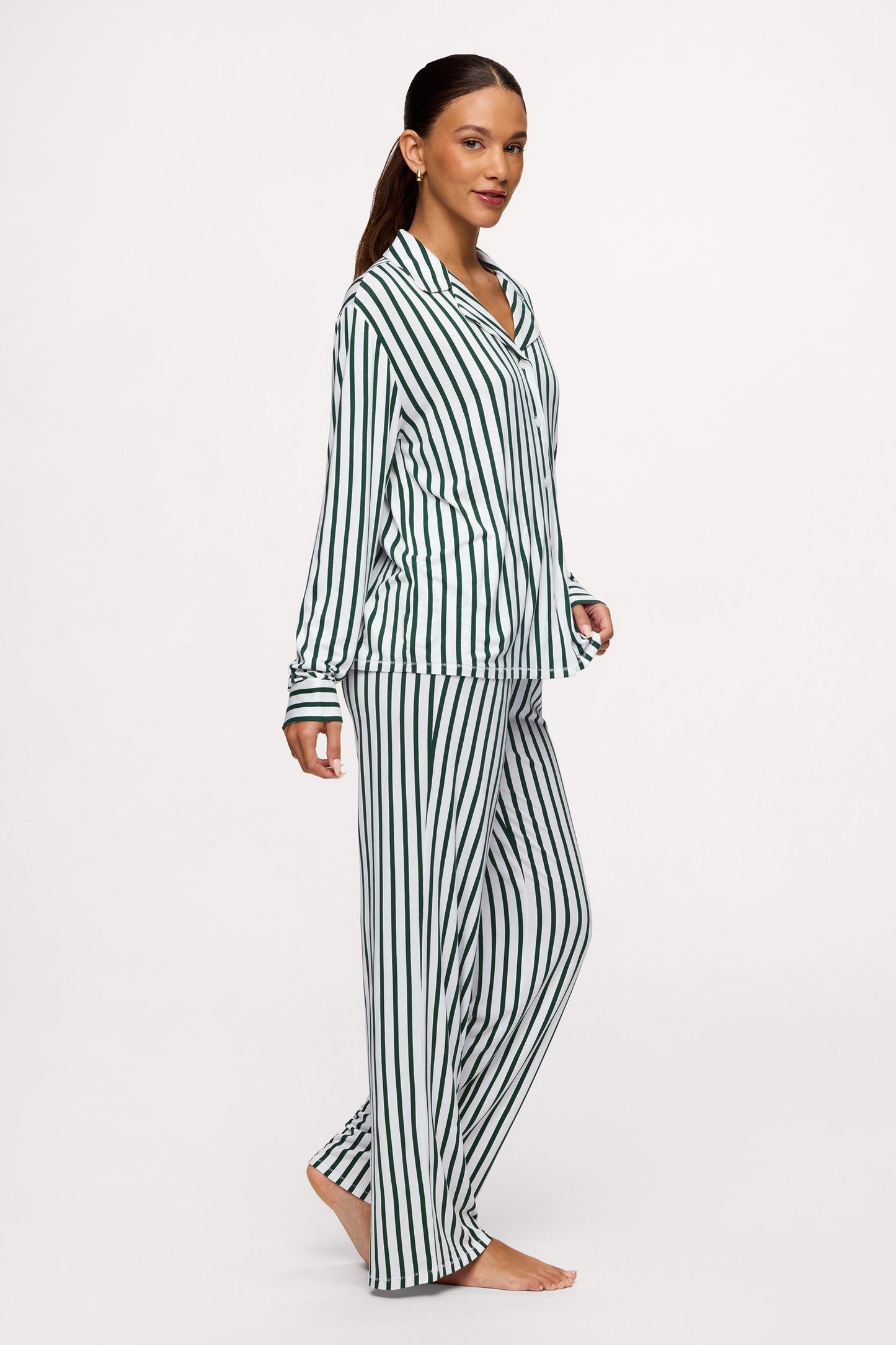 Button Front Pajama Set | Hunter