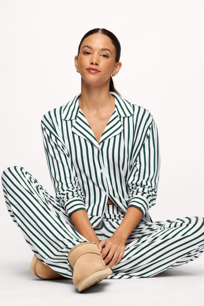 Button Front Pajama Set | Hunter