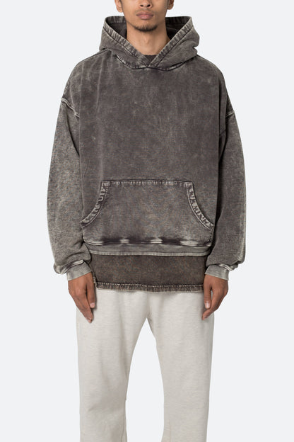 Washed Acid Hoodie - Black