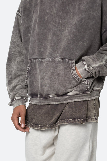 Washed Acid Hoodie - Black