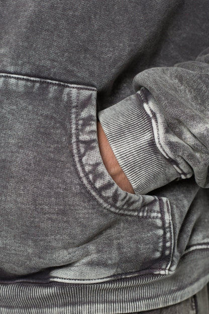 Washed Acid Hoodie - Black