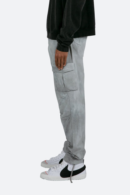 Washed Camo Cargo Pants - Grey/White