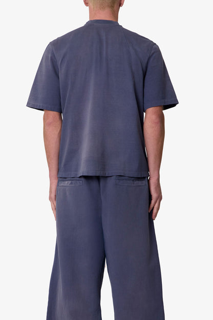 Washed Dart Tee - Washed Navy