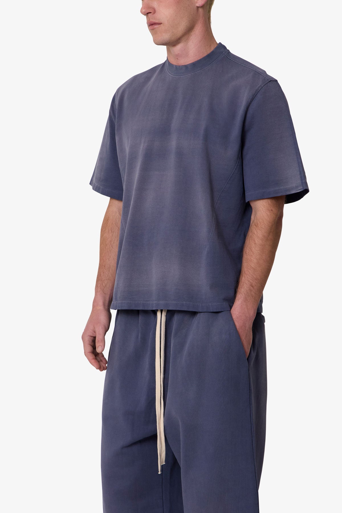 Washed Dart Tee - Washed Navy