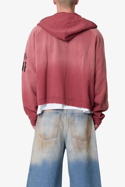 Washed Infantry Hoodie - Red