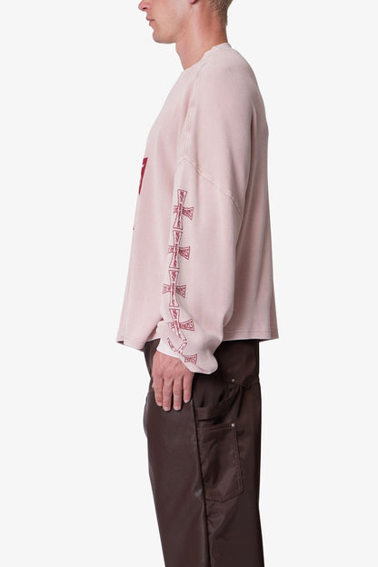 Washed LA Thermal Shirt - Faded Rose