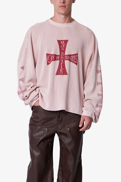 Washed LA Thermal Shirt - Faded Rose