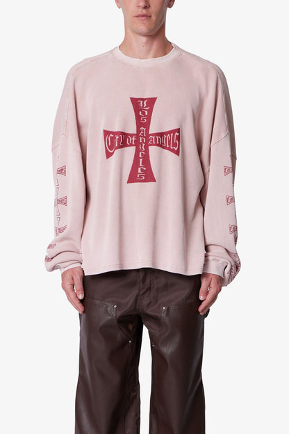 Washed LA Thermal Shirt - Faded Rose