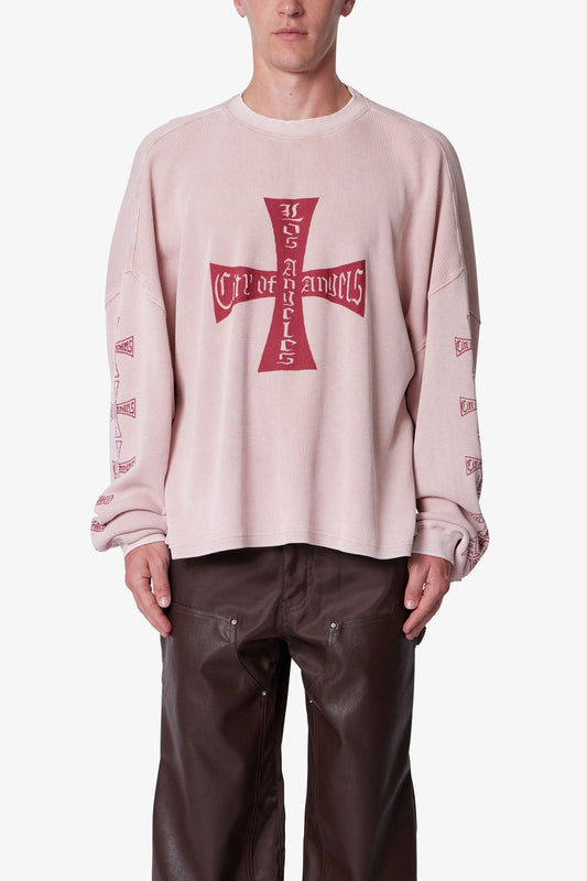 Washed LA Thermal Shirt - Faded Rose