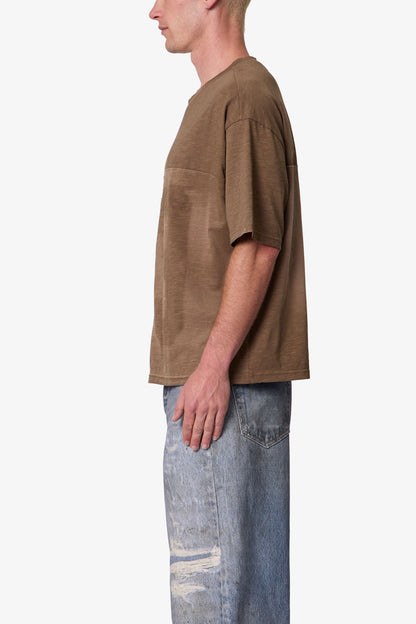Washed Repatched Tee - Brown