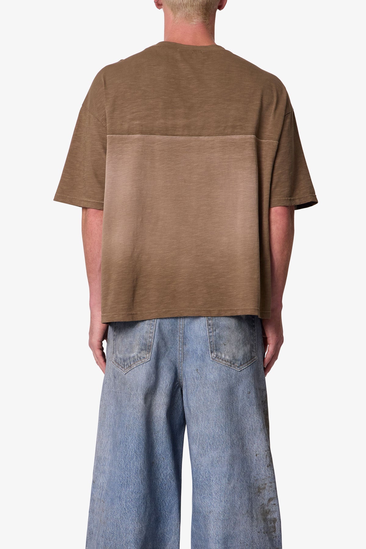 Washed Repatched Tee - Brown