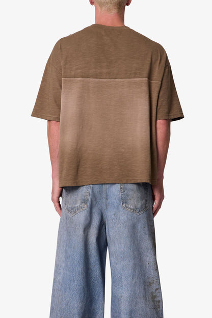 Washed Repatched Tee - Brown