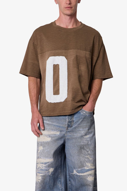 Washed Repatched Tee - Brown