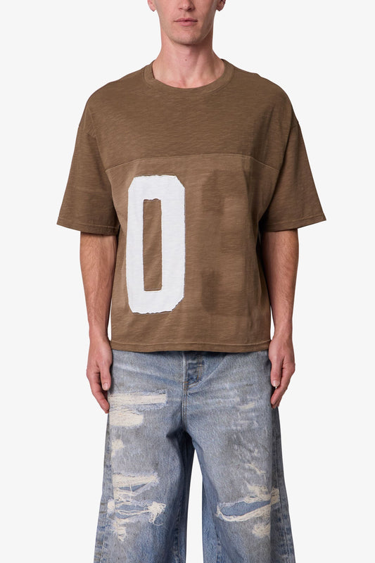 Washed Repatched Tee - Brown